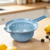 Creative circular vegetable and fruit storage sink vegetable basket with hollowed-out draining basket for home kitchen Application Scenario